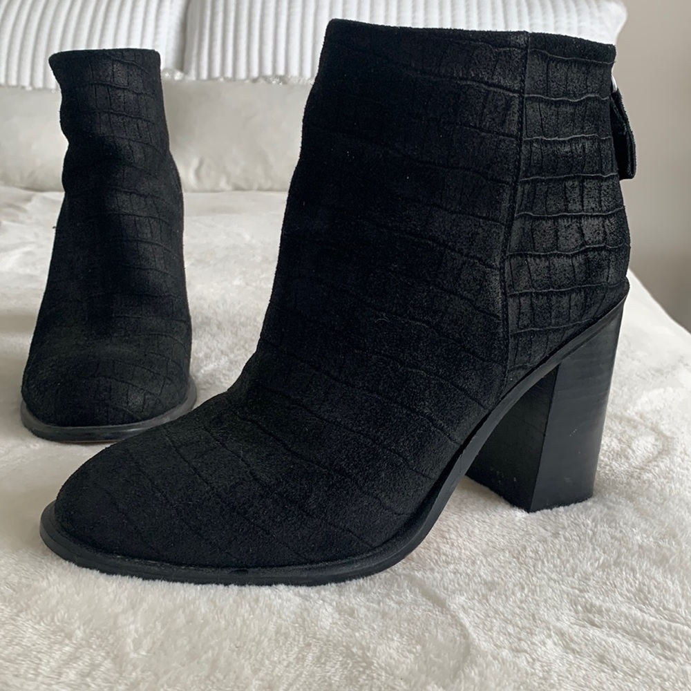 Kelsi Dagger Black Ankle Boots